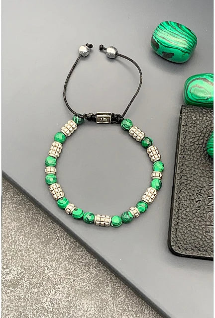 Malachite Stone Bracelet – Emerald Energy Edition
