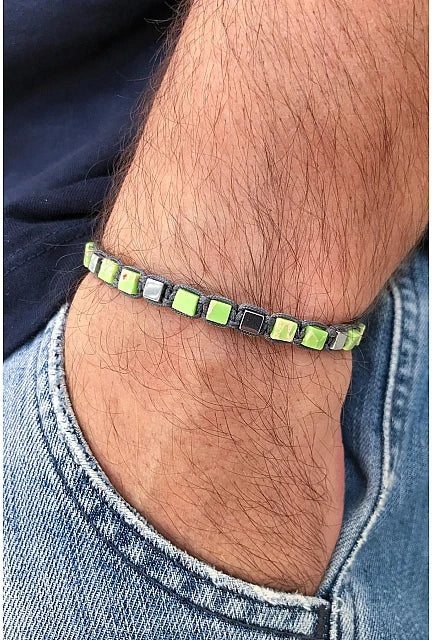 Variscite Cube Bracelet – Elemental Green Edition